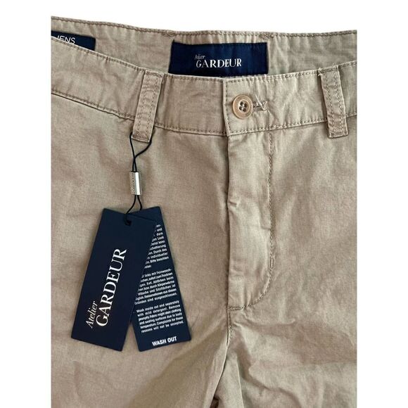 Atelier Gardeur NWT 34 Jens Shorts Cargo Khaki - Picture 2 of 12